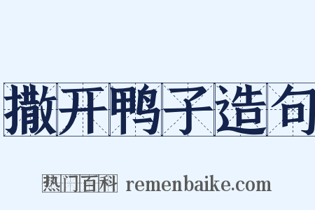 撒开鸭子造句是什么意思的图片